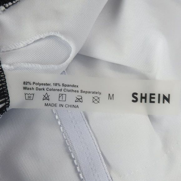 SHEIN TROPICAL FLORAL BANDEAU ONE PIECE CHEEKY SWIMSUIT SIZE MEDIUM - Picture 5 of 5